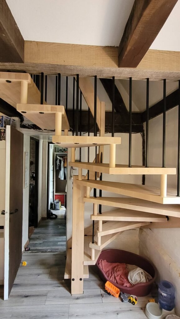 Installation d'escalier bois à Le Neubourg