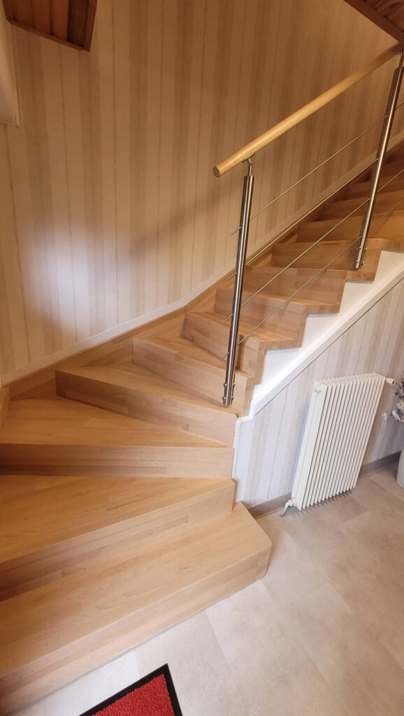 Installation d'escalier bois-métal à Évreux